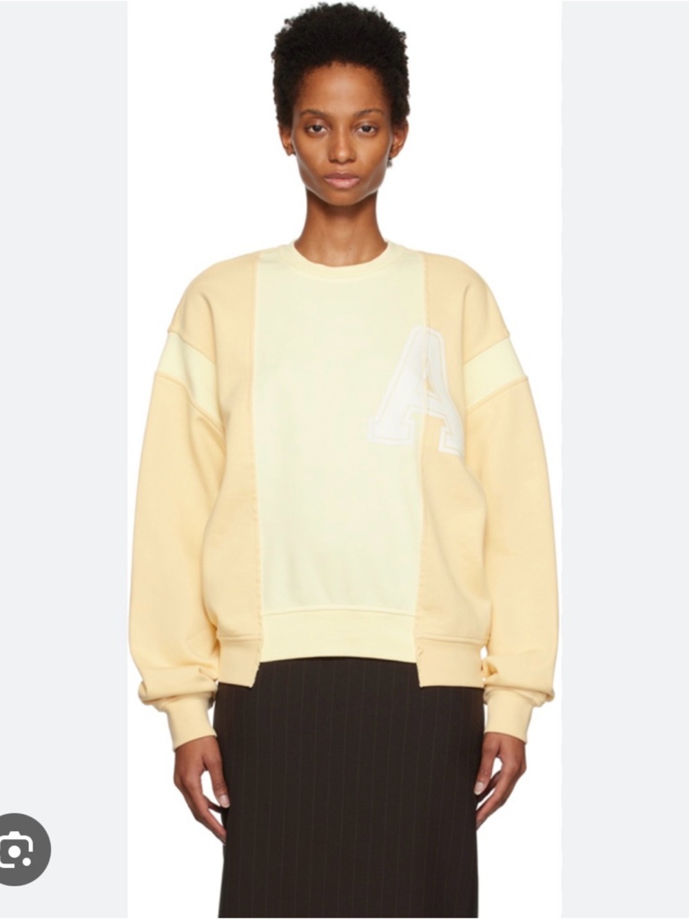Ambush Fleeced Cotton VARSITY Crew-neck Sweatshirt